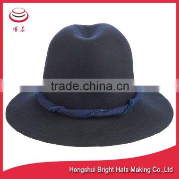 3 Pits Wide Brim Wool Fedora Hat photo-2