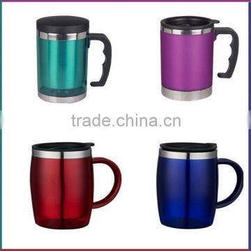 plastic insulated thermos travel coffee mug