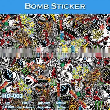 HD-003 High Quality 5x98FT Car Wrapping Film Sticker Bomb photo-2