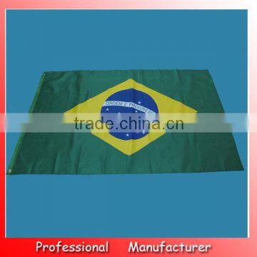 2016 world cup flag, 3*5ft Brasil Flag in stock,90*150cm football fans flag