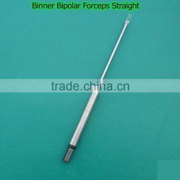 Binner Bipolar Forceps Straight ReUsable Electrosurgical Instruments