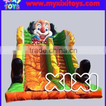 Clown funny inflatable slide for children,inflatable dry slide for sale