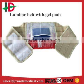 lumbar support band with gel pads