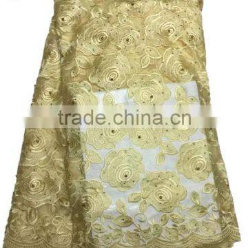 CL7577 2016 Chowleedee High Quality Top Fashion Latest Design Beaned Lace Fabric photo-5