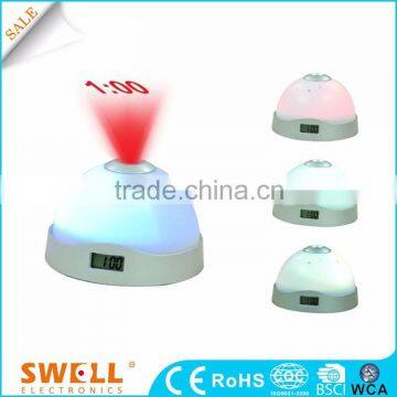 Plastic Weather Station Projection Clock , Projector Station Weather