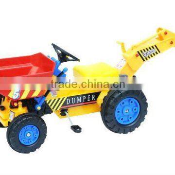 child colorful Dumper and Backhoe