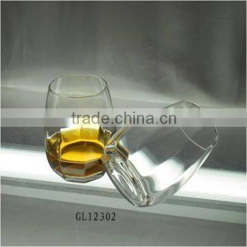 stocked high quality clear glass whisky glass