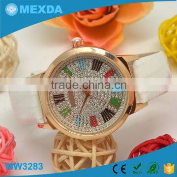 Luxury High Quality Genuine Leather Water Resistant Feature Leather Watch