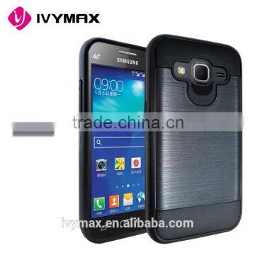 IVYMAX Promotion Tough Dual Layer Cover With Brushed Metal Finish for Samsung G360 Core Prime/Galaxy Prevail LTE Phone Case Quality Choice