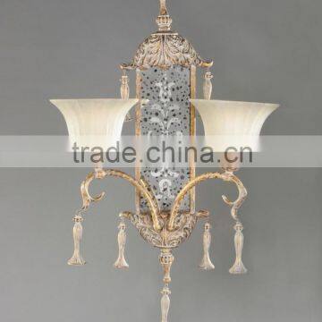 2015 Metal Crystal Wall Lamp/Light Wite White Glass Lamp Shade photo-2