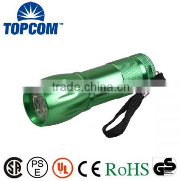 Utra bright 9 led metal aluminum led torch and flashlight