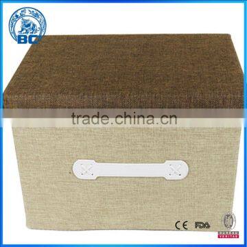 Linen Fabric Clothes Storage Box with Cover