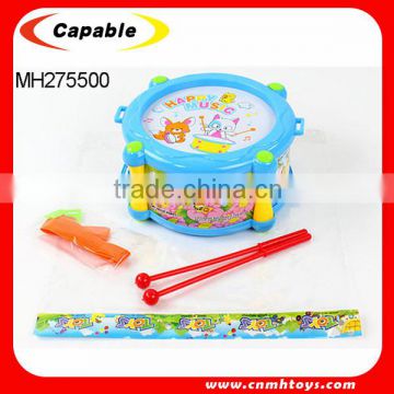 plastic cartoon drum set toy for kid