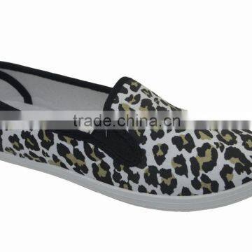 fashion 2016 new model slip on animal printed canvas shoes