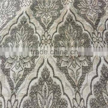 2015 100%polyester jacquard velvet with shiny yarn