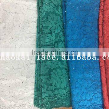 China Embroidery Lace Hot Selling French Beaded Lace Crystal Bead Lace Wedding Dress photo-6