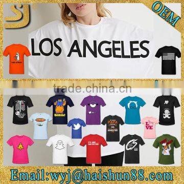 2015 New model bulk manufacture create your own custom design lady printing t shirt