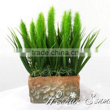 Factory Direct Sale High Simulation Artificial Garden Decorative Foxtail Grass Bonsai for Sale Garden Decoration