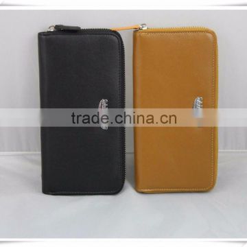 High quality low price wholesale men genuine leather wallet with delicate buckle