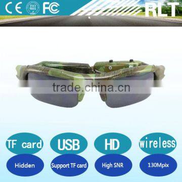 Cool camouflage rim sunglasses hidden utdoor camera 320MA Recording and taking pictures