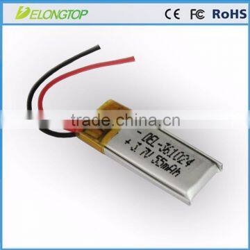 3.7v power tool battery DEL361024 55mah lithium li-polymer 3.7v battery powered model airplane