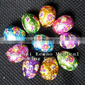 egg shape chocolate aluminum foil