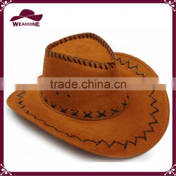 New design hat good quality wool felt cowboy hat with fur band