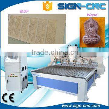 Factory Supply Multi Heads 3d Woodworking CNC Router/ Wood Cutting Machine for Solidwood,MDF,aluminum,alucobond,PVC photo-4