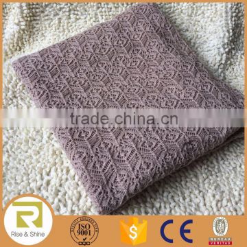 Wholesale 100% Acrylic crochet knit light weight throw blanket