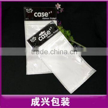 Printing Header Poly Bag White Plasic Bag With Zipper Clear Mobile Case Plastic Zipper Bags With Hanger photo-2