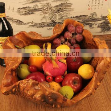 Newest fashion modern design crafts fruit wooden bowl