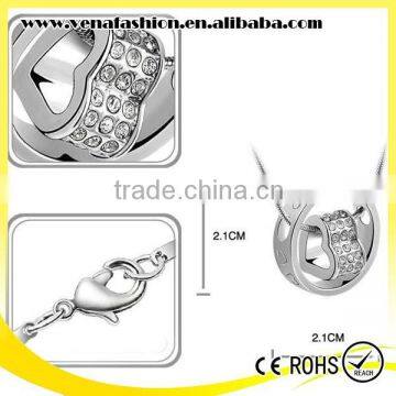 Ring Heart Design Small Moq Crystal Pendant Necklace Quality Choice