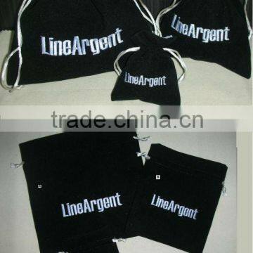 Velvet embroidery promotional pouch