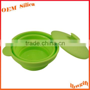 Processing custom FDA silicone kitchenware Eco-friendly collapsible silicone bowls