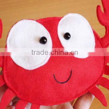 Cute Red Crab Felt Coin Purse Ideal for Kids Gift New for 2015 photo-3
