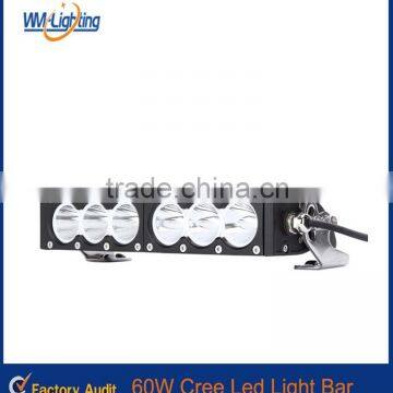 Single row led light bars off road led 60w driving