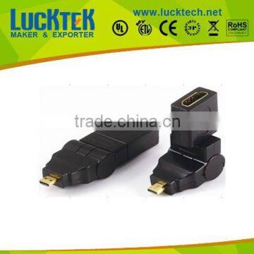 Micro HDMI male to HDMI female adaptor,rotating type