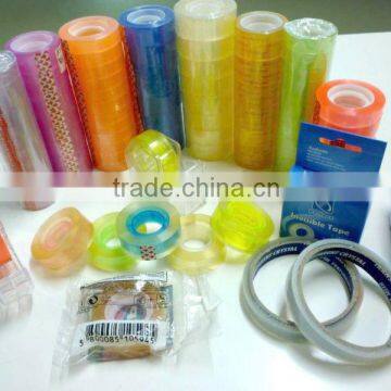 Color Stationery Tape-acrylic water glue base( 12mm, 15mm,18mm, 24mm )