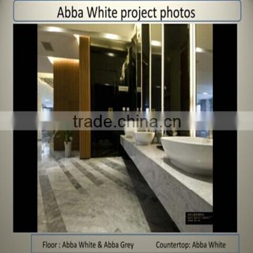 high quality polished 2cm Sunny White Marble for abba white marble