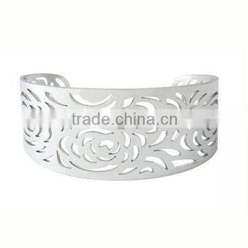 Plain stainless steel wholesale hinged bracelet bangle