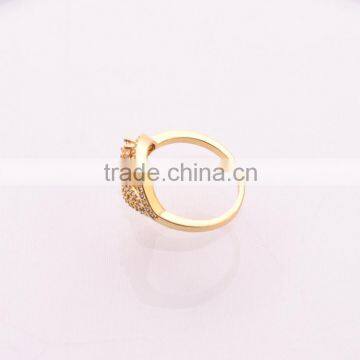 S>>>wholesale New Design Gold Plate Unisex Ring Fashion Jewelry Diamond Zincon Flower Eyes Rings for Anniversary