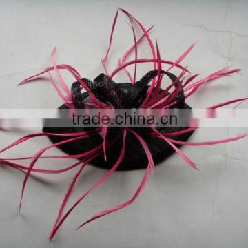 Flower Veil Hair Clip Hat Millinery Fascinators Mini Hat Feather Hair Clip