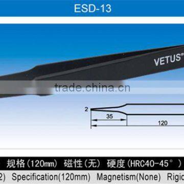 High Temperature Resistant Antistatic ESD Safe vetus tweezers ESD-13