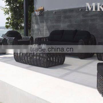 Bamboo Rattan Wicker Garden Sofa Set Furniture (1.2mm Alu Frame With Powder Coated,10cm Thickness Cushion 250gr) photo-4