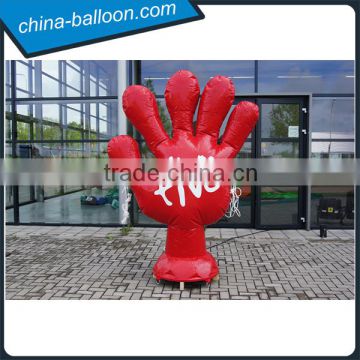 Large inflatable hand model with give me five/ customized shape and logo inflatable hand for sale