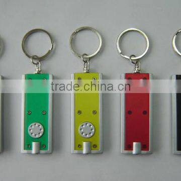 plastic promotion torch led lamp keychain for promotion