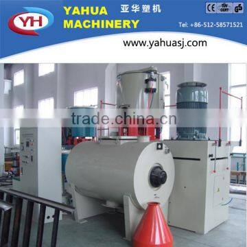 Horizontal plastic mixer unit