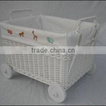 Willow Small pull cart with wheels and ining