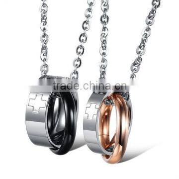 Cheap Fashion Jewelry Made in China Wholesale Engravable Pendants, Steel and Gold Pendant photo-5