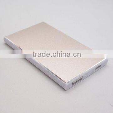 Newest super Slim Credit Card Design Promotional Power Bank Gift With Aluminum Surface